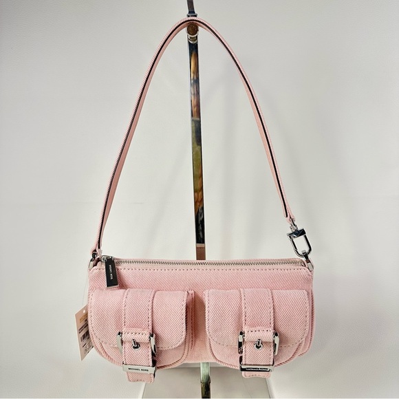 Michael Kors Handbags - NEW Women’s Michael Kors Pink Denim Pochette Shoulder Bag